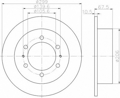 HELLA PAGID 8dd355112001 -  Тормозной диск
